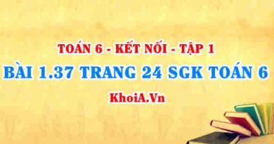 Bài 1.37 trang 24 SGK Toán 6 tập 1 Kết nối tri thức